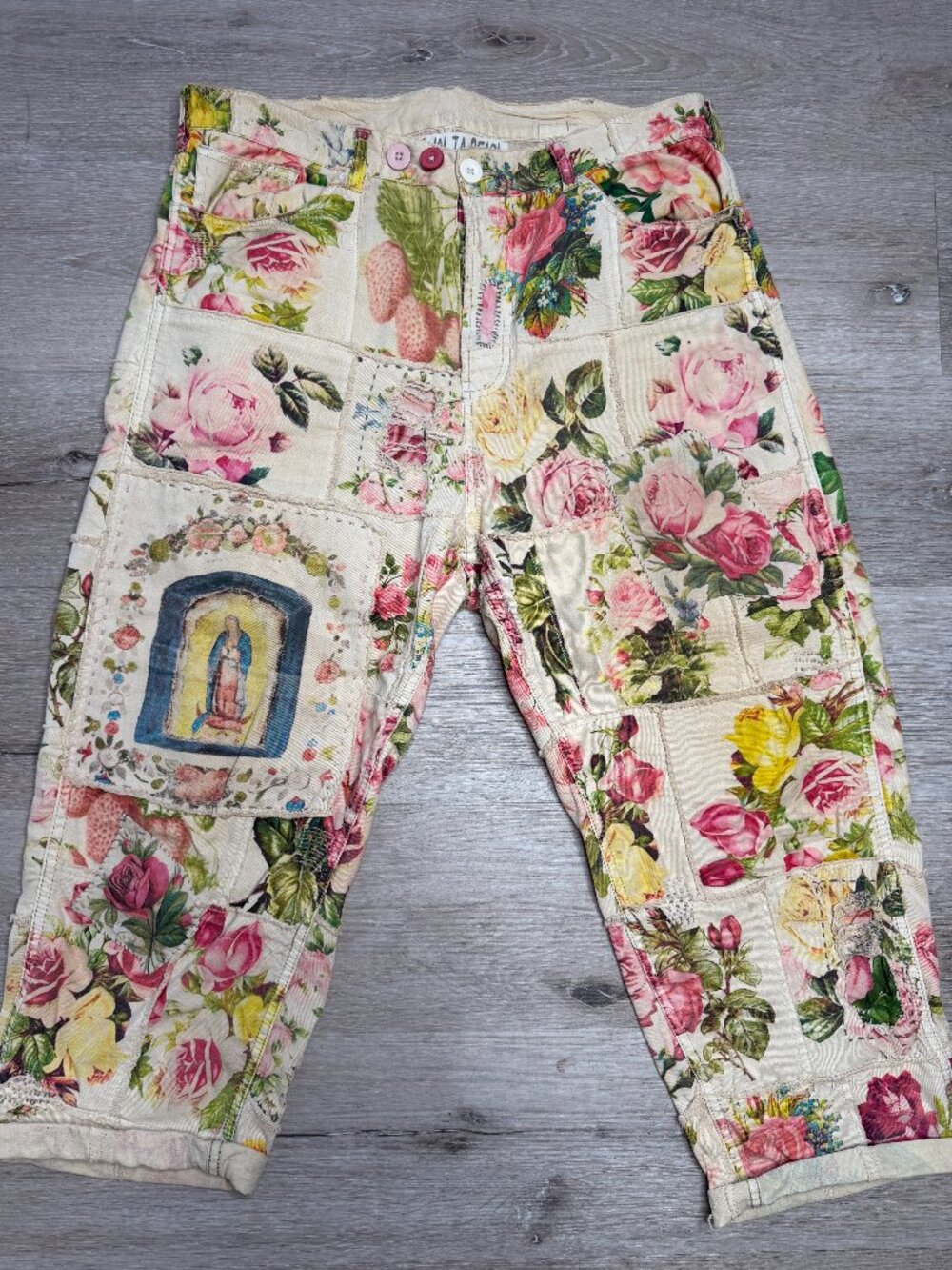 Magnolia Pearl Miner Pants Rare - Floral Patchwork - Picture 1 of 9